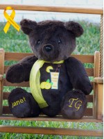 Alex | Custom teddy bear handmade to promote Childhood Cancer Awareness