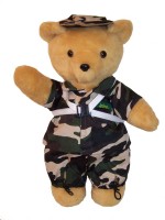 Duty Bear | Handmade teddy bear in camo outfit with personalization on the suit