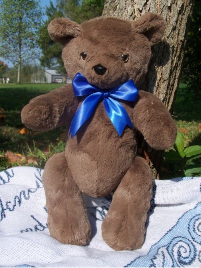Hernando | Classic dark furred handmade teddy bear. Custom teddy bear possible