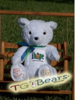 Kathi | Custom handmade teddy bear designed for The IHope Foundation supporting Intracranial Hypertension