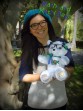 Kathi | Custom handmade teddy bear designed for The IHope Foundation supporting Intracranial Hypertension