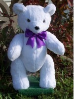 Knut | Classic white furred handmade teddy bear. Custom teddy bear possible