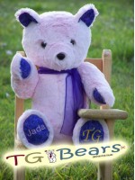 Lucy | Custom Teddy Bear designed to represent awareness colors for conditions