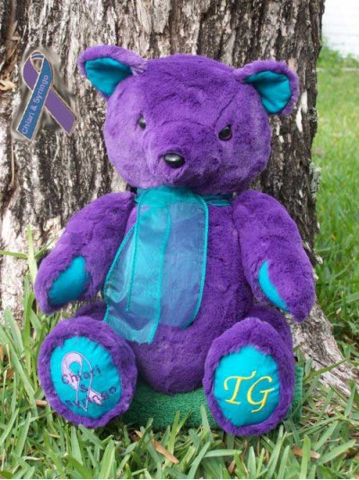 Sarah | Custom handmade teddy bear for Chiari Malformations awareness