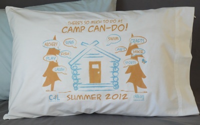 Comfy Cozy Camp Can Do Pillowcase Comfy Cozy Camp Can Do Pillowcase