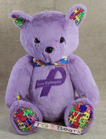 Aaron | Handmade teddy bear representing Epilepsy and Autism