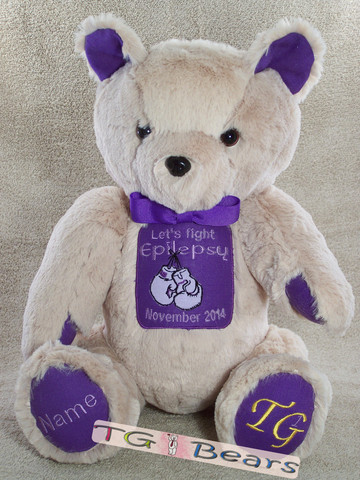 E-Bear 2014 | Limited Edition custom teddy bear handmade to raise epilepsy awareness in November 2014