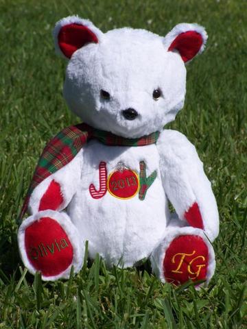 Christmas handmade teddy bear designed in 2013
